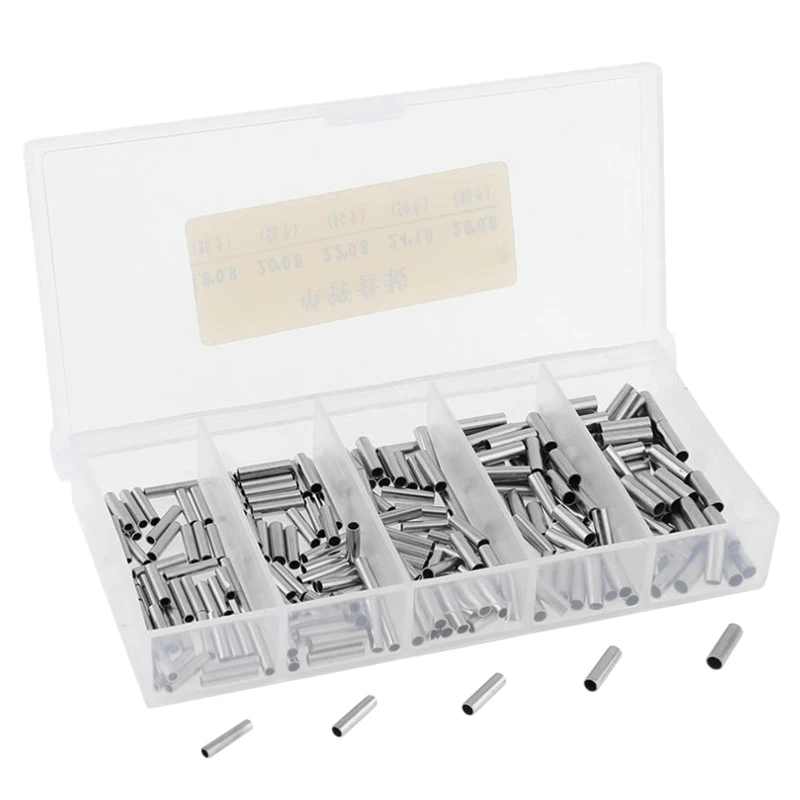 Горячая HG-250Pcs/набор одностворчатая ОБЖИМНАЯ втулка рыболовная леска провод