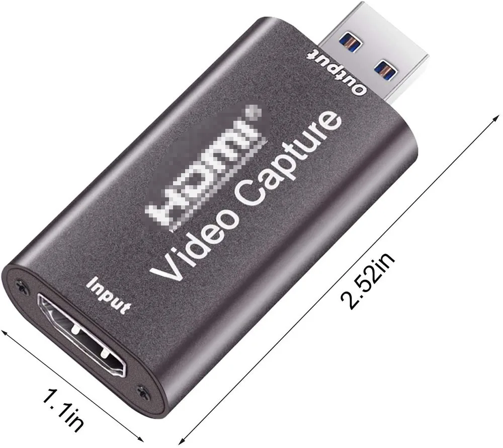 

Audio Video Capture Card 60fps, 4K HDMI-compatible USB 3.02.0 Reliable Converter For Game Streaming Live Broadcasts Recording