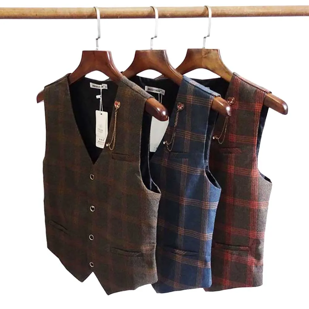 Модная Мужская обувь в британском стиле джентльмен костюм жилет корейской