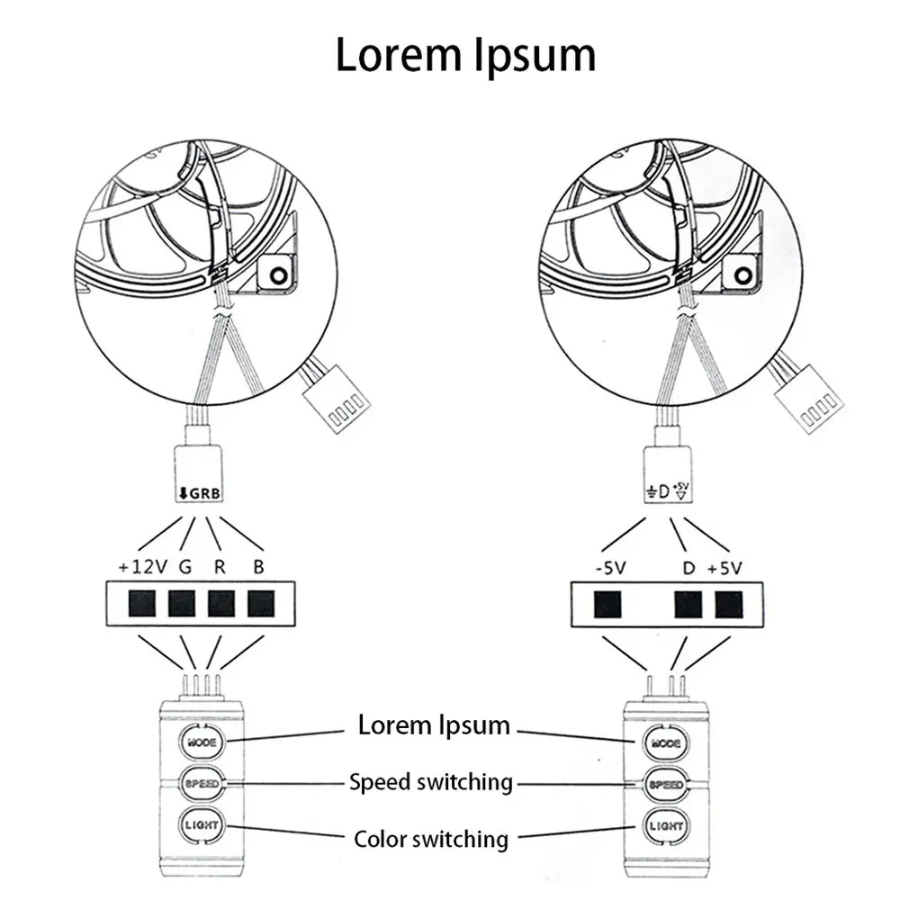12 В и 5 в RGB вентилятор светильник контроллер бар содержит от 1 до 3 расширенной