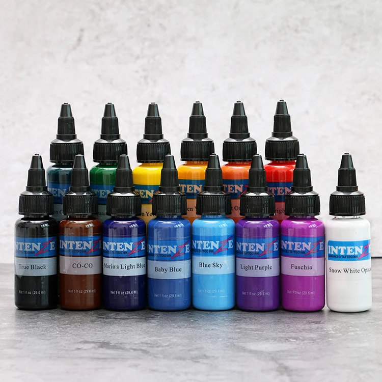 

TOP 14pcs Natural Plant Tattoo Pigment Permanent Makeup 30ml Tattoos Ink Pigment For Body Professional Beauty Art Supplies
