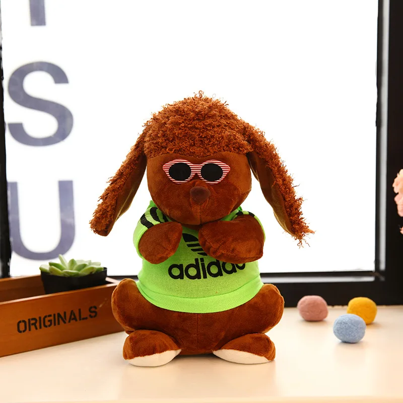 Электрическая игрушка крутящиеся уши пение на теле плюшевая собака Тедди кукла