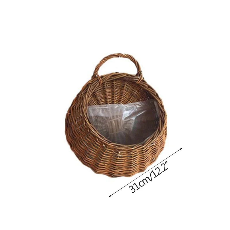 Strongwell винтажный ручной Плетеный цветок в горшке из ротанга корзина висячая ваза садовый Настенный декор Свадебные украшения дома аксессуары