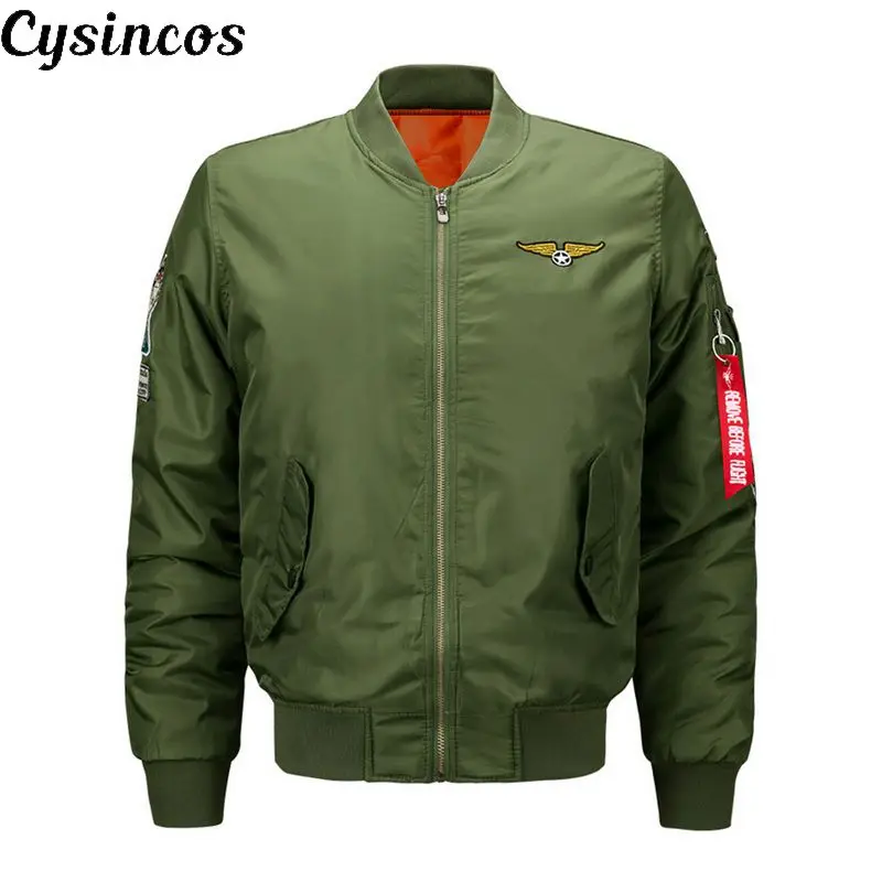 CYSINCOS новинка мужская куртка на молнии бейсбольная высокое качество толстая