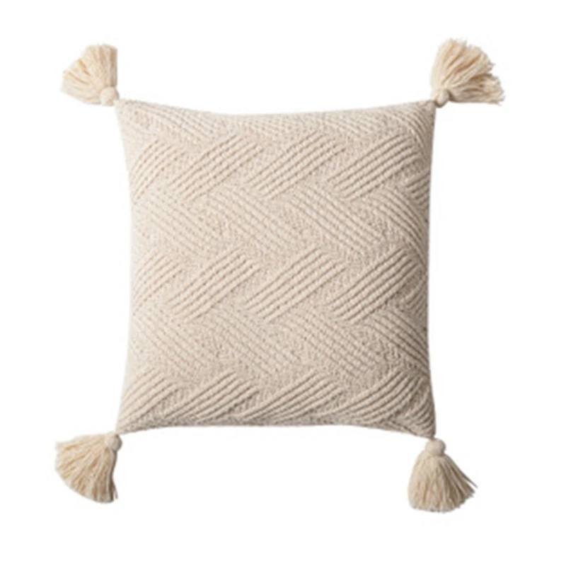 

Nordic Ins Household Goods Pillow Cushion Chenille Knitted Soft Outfit Office Pillowcase