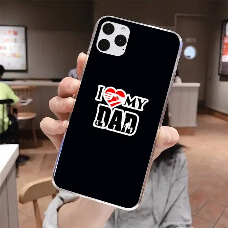 Милый блестящий чехол для телефона с надписью I love my dad iPhone 11 pro XS MAX 8 7 6 6S Plus X 5S SE 2020 XR