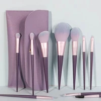 10pcs makeup brushes set purple brushes foundationpowderblush fiber makeup brushes beauty tools face lip eyeshadow brushes