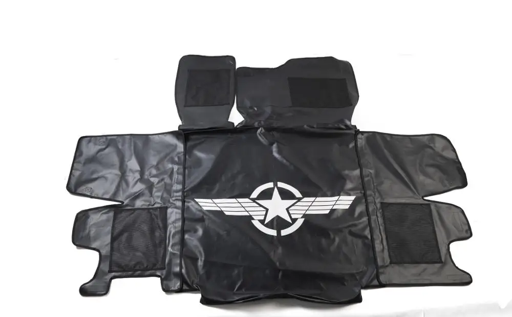 Five-star wings ПЭТ для автомобильных сидений коврик для Jeep Wrangler JL JLU 4-дверный влагостойкий сиденье полный окружении автомобильные аксессуары для интерьера - Название цвета: Five-star wings