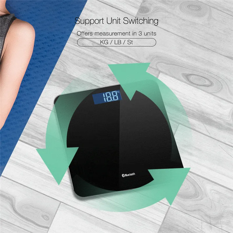 Digoo DG B8025 LCD Bluethooth весы для измерения веса человеческого тела приложение