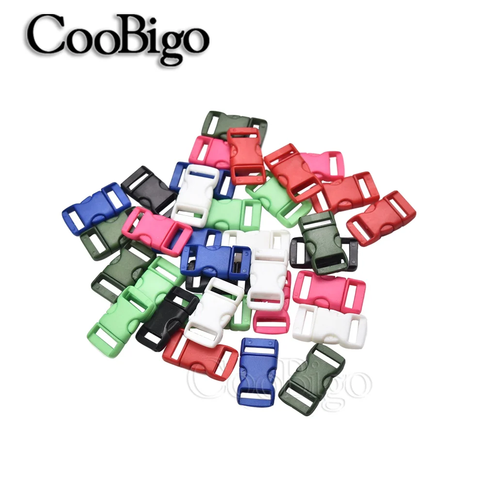 10 шт. цветная плоская 3/8 &quotБоковая Пряжка для Паракорда Браслет ошейник домашних