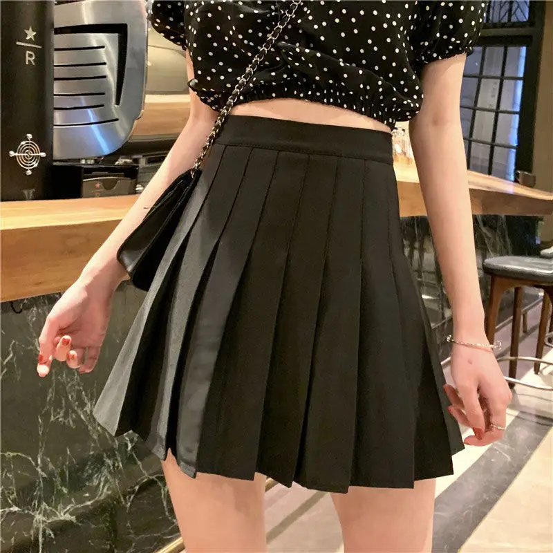 

Women's skirt 2021 new spring student high waist A-line skirt summer JK uniform slim pleated skirt