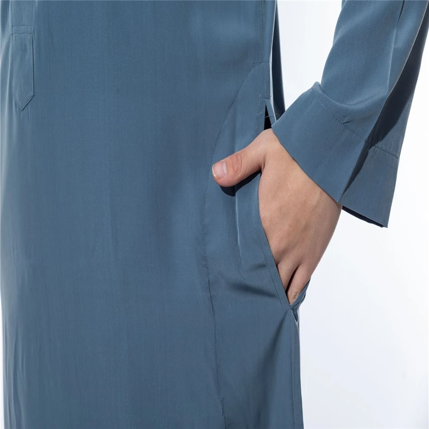 

Fashion Men Robes Abaya Kaftan Muslim Dress Arabic Saudi Full Sleeve Gown Islamic Clothing Men Pakistan Jubba Thobe Plus Dubai