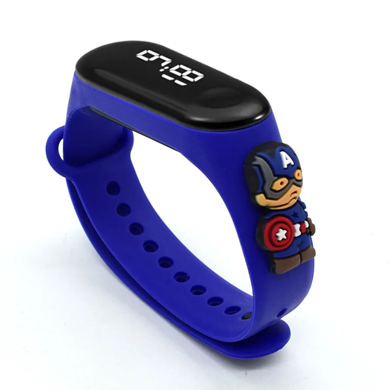 Disney Marvel Avengers Child Watch Iron Man Hulk Captain America Mickey Mouse Figure Bracelet Kids Sport Led Gift |
