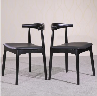 Nordic horn chair modern minimalist back lazy desk retro home solid wood dining y29 |