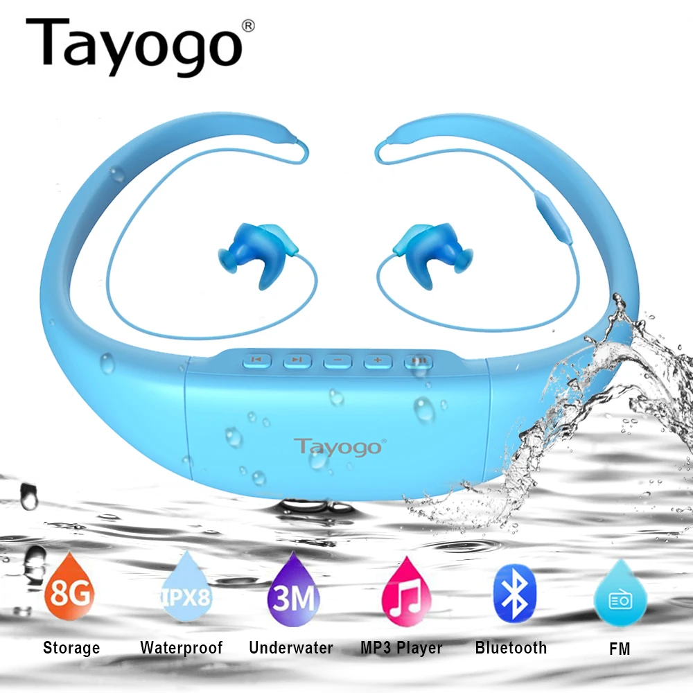 Беспроводные водонепроницаемые наушники Tayogo W11 с Bluetooth mp3 плеером и FM