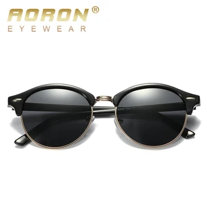 Солнцезащитные очки AORON поляризационные для мужчин и женщин, классические круглые солнечные, для вождения, в стиле ретро
