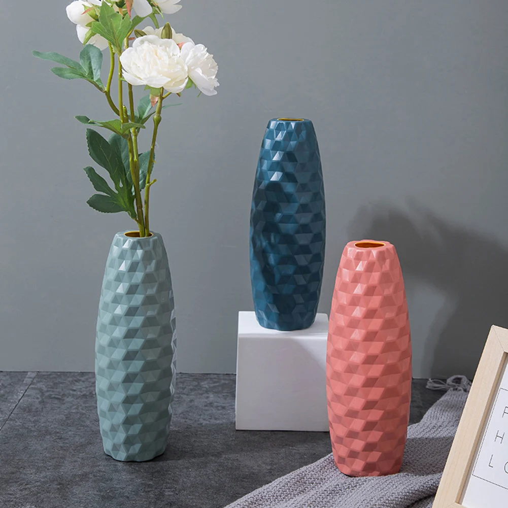 

Nordic anti-ceramic plastic vase home decoration decoration crafts TV cabinet home hotel, wedding creative table decoration