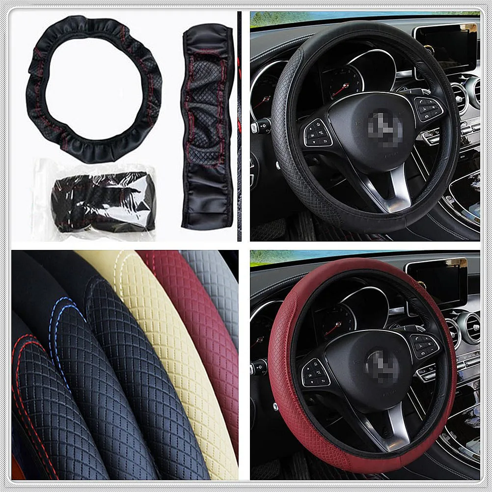 Автомобильный чехол 38 см на руль из искусственной кожи для Opel Astra g/gtc/j/h Corsa Antara Meriva