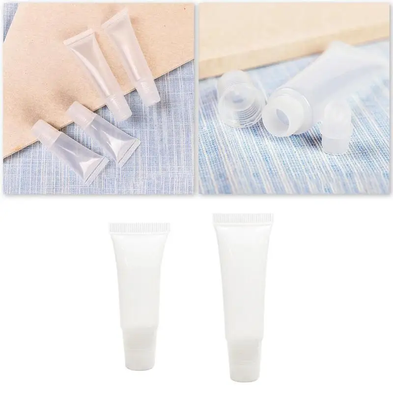 5/10ml White Clear Empty Lipstick Tube Lip Balm Soft Refillable Plastic Tubes Makeup Gloss Containers Tools | Красота и здоровье