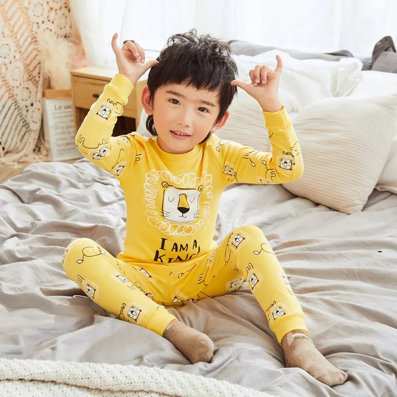 Зимние Детские пижамы рождественские пижамные комплекты для маленьких