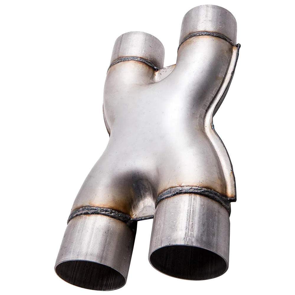 2.5" Dual Exhaust X-Pipe Tip Welded on Inlet/Outlet 2.5 inch Crossover Tail Pipe | Автомобили и мотоциклы