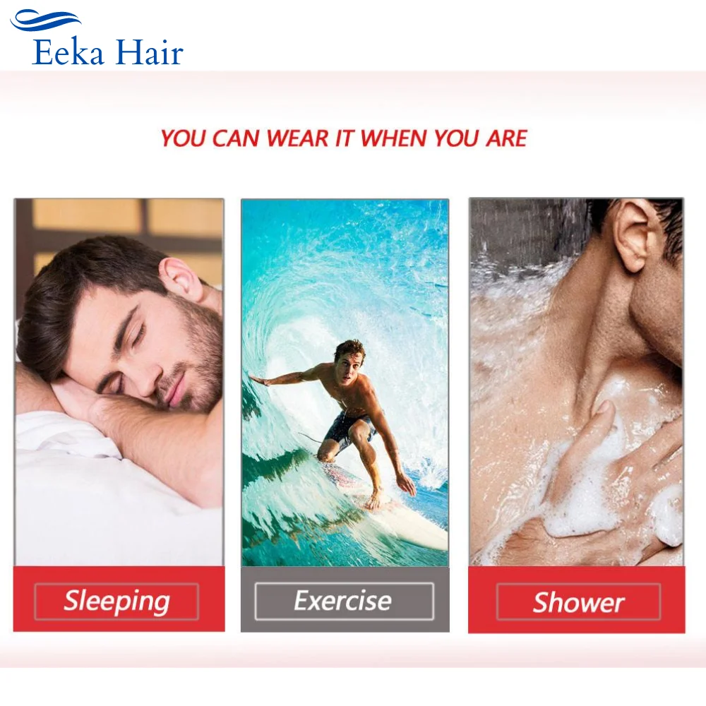 Eeka Hair Non-Surgical Ultra Thin Skin System 0.03mm Disposable Undetectable V-Loop Toupee For Mens（Dawn) | Шиньоны и парики