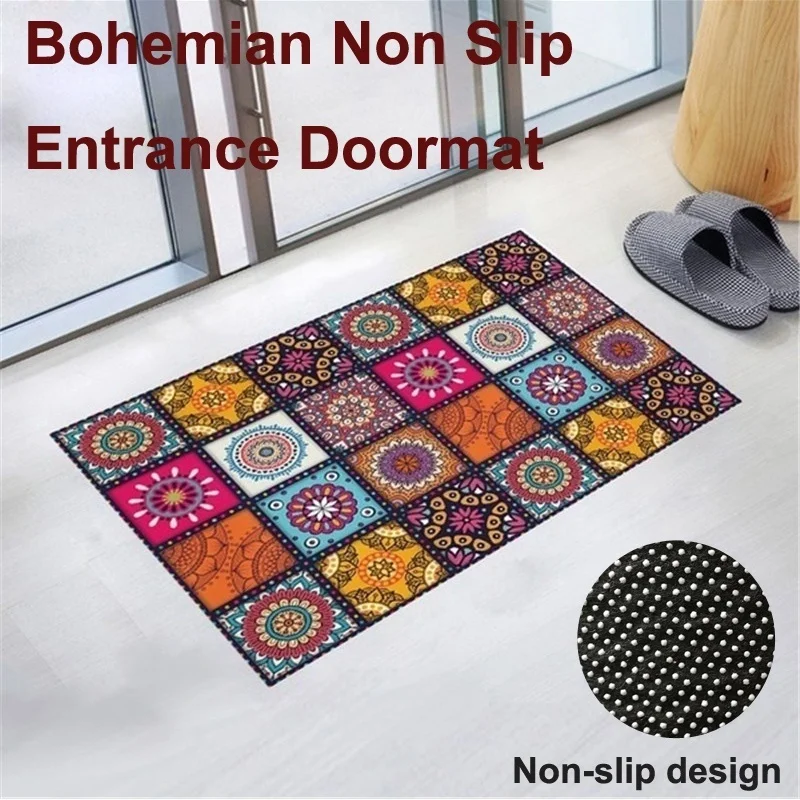Богемный нескользящий коврик для входной двери водопоглощающий ванной комнаты