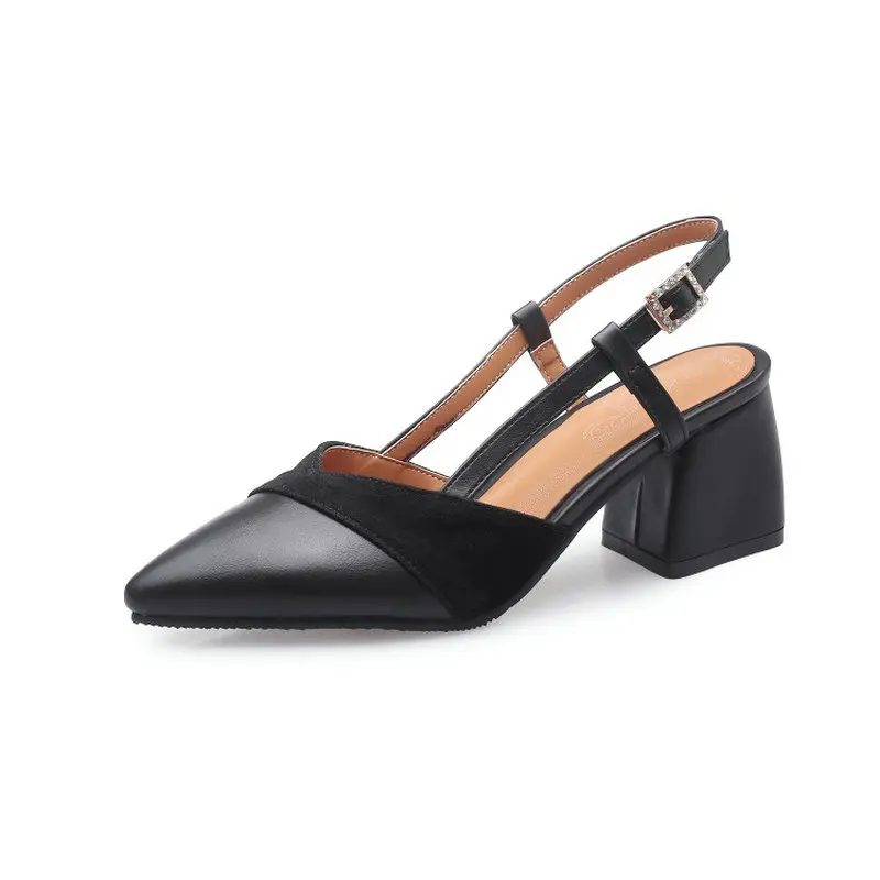 ZawsThia 2020 летние туфли для девушек с острым носком взрослые женские на массивном