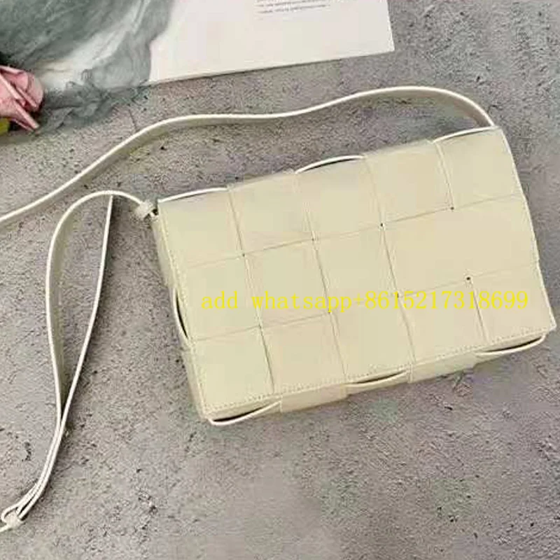 

2021 top quality cowhide latest weave diagonal span single shoulder retro square fashion bag famous designer design Wallet