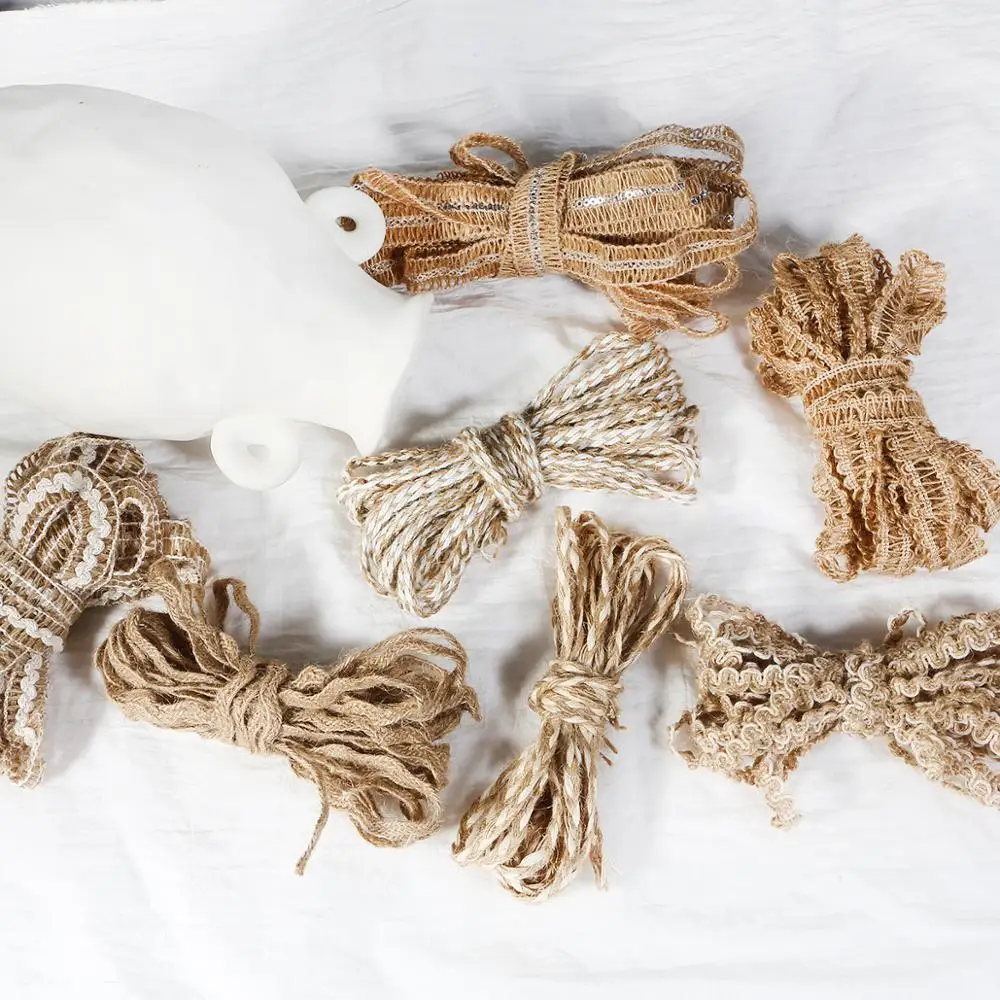 Винтажный веревочный шпагат из натурального гессийского джутового шпагата 5 м