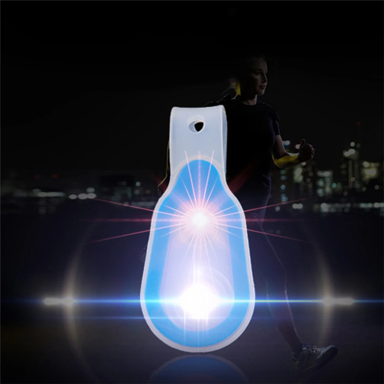 

Hand Free Flashlight Clip On to Clothing Outdoor LED Magnet Lights Mini Night Flash Light Running Button Silicone Clip Lamp