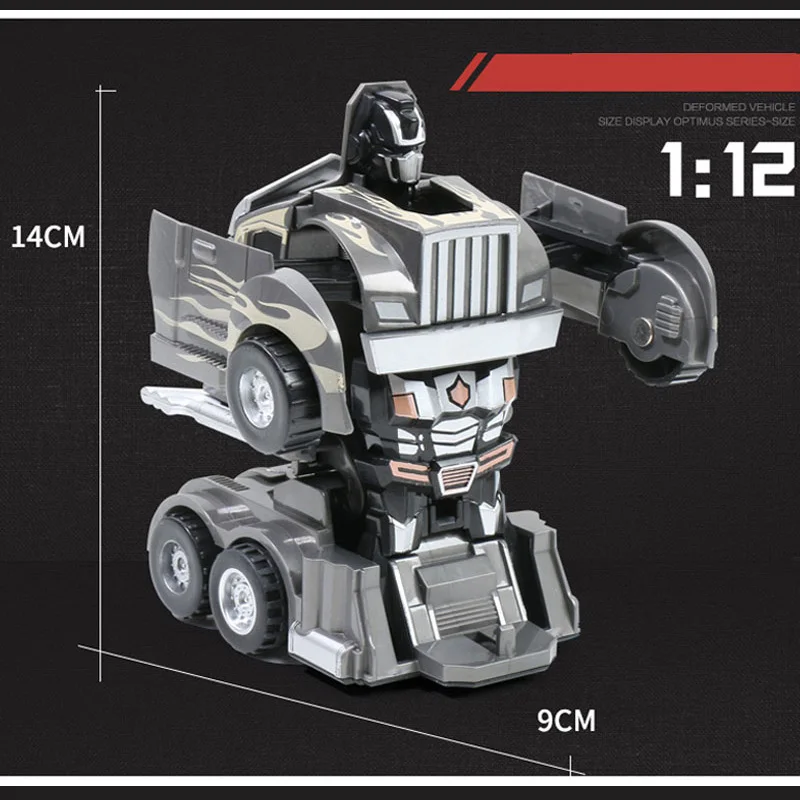 

2 in 1 Deformation Robot Car Model Mini One Step Impact Transformation Robots Action Figures Vehicles for Boy Children Presents