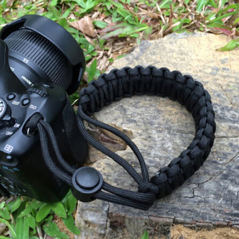 

Adjustable Strong Camera Adjustable Wrist Lanyard Strap Grip Weave Cord For Para Cord DSLR