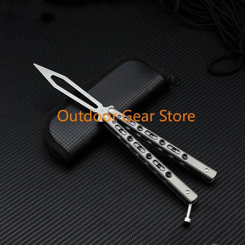 Тренировочный нож-бабочка BM62 из титанового сплава с ручкой лезвие BM42 D2 не острый