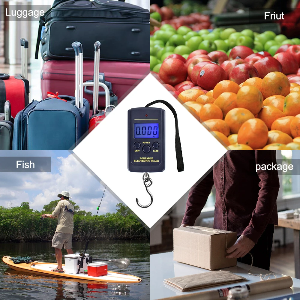 Цифровые Мини весы NEWACALOX для рыбалки кухни багажа путешествий подвесные
