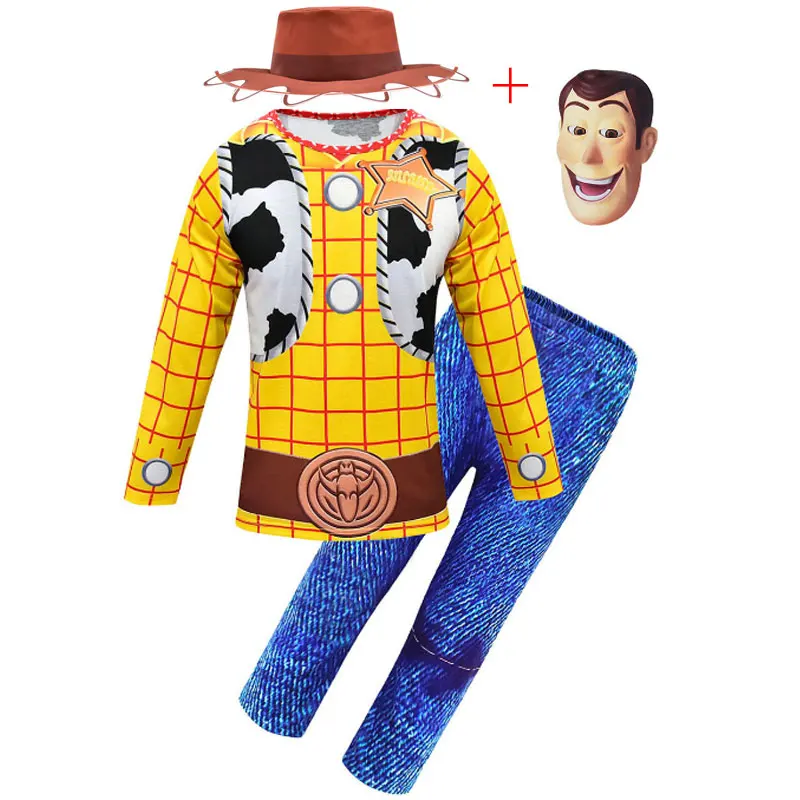 Костюм на Хэллоуин История игрушек Дети Вуди спортивные костюмы для мальчиков и