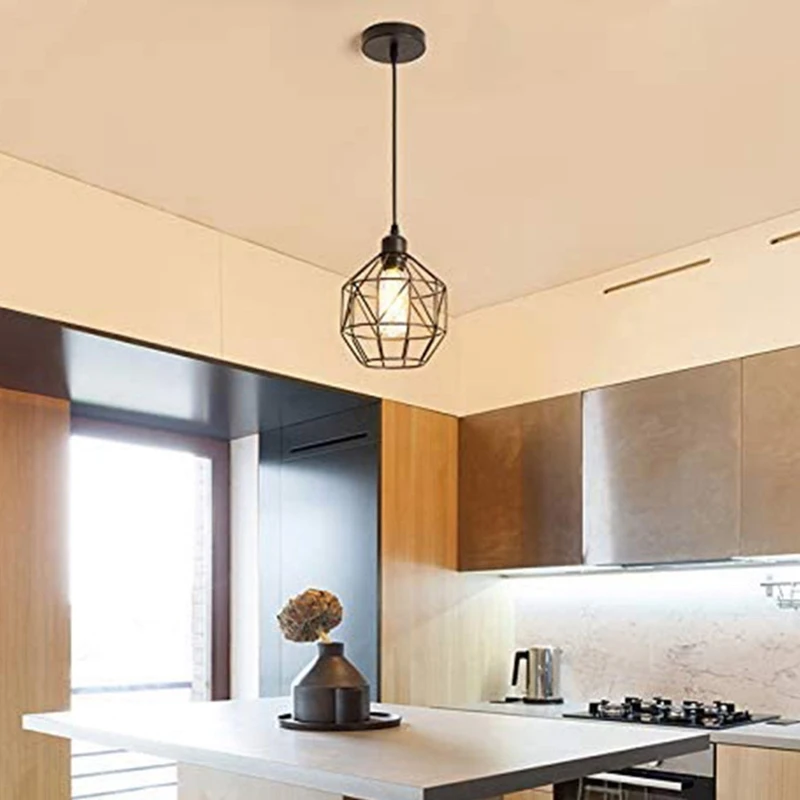 Металлический металлический абажур из железа ретро-люстра винтажная лампа