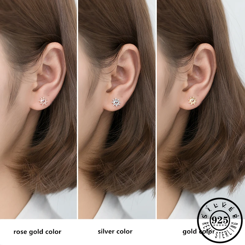 925 стерлингового серебра нежный солнца с мелким синим кубический циркон камень