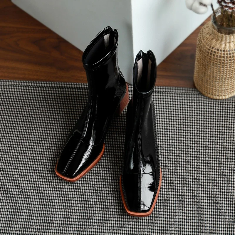 

New Fashion Party Women Ankle Boots Plus Size 40 Autumn Winter Warm Night Club Western Boots Casual Sexy High Heel Shoes Woman