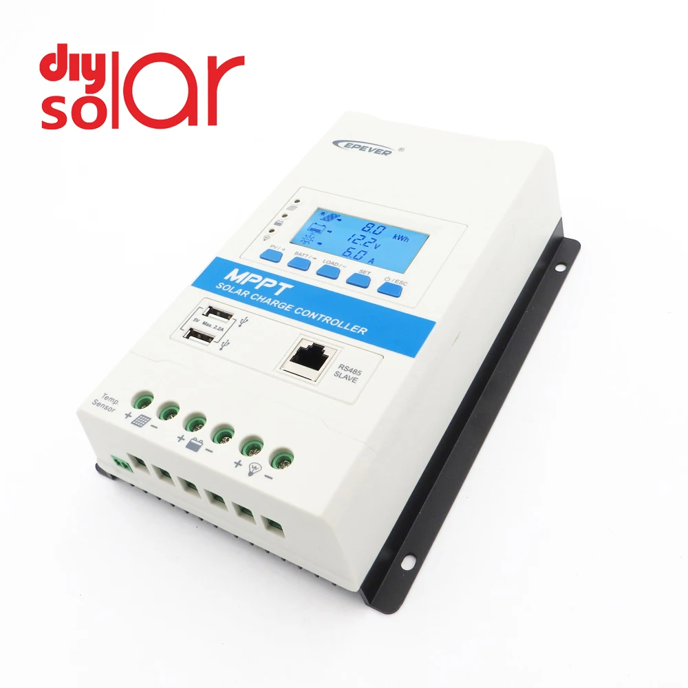 EPEVER TRIRON MPPT 40A 30A 20A 10A контроллер солнечного заряда 12В 24В черный свет LCD модульный
