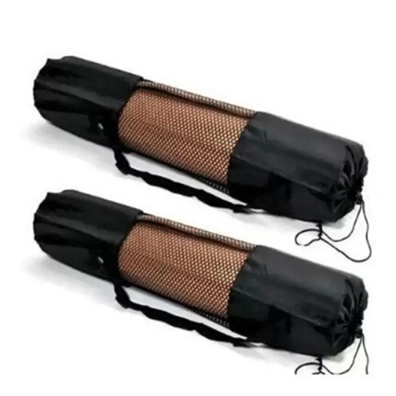 

Portable 6mm Yoga Net Bag Pilates Mat Nylon Bag Carrier Mesh Center Adjustable Belt Durable High Quality Washable Gym Bag Mats