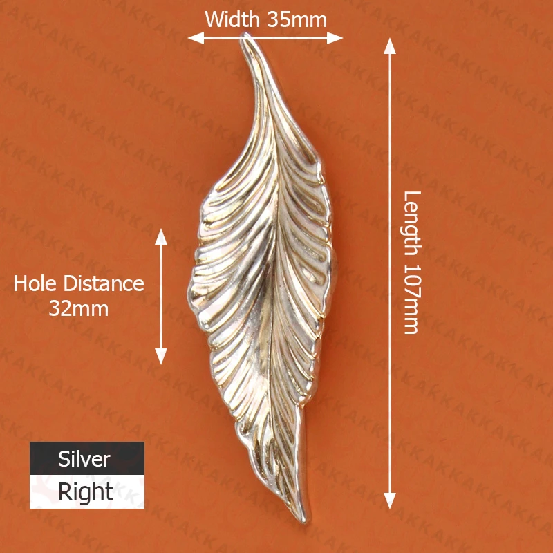 KAK Новинка черные золотые листья креативные ручки для ящика шкафа двери