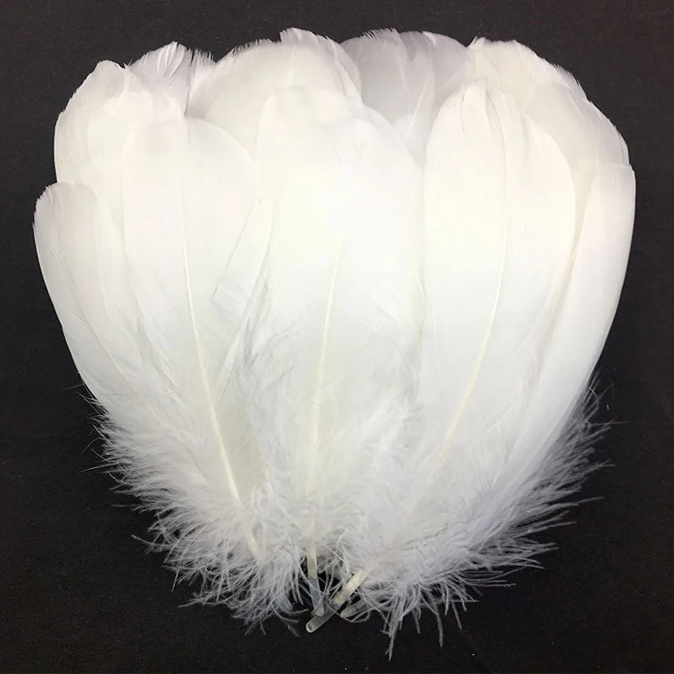 

100Pcs/Lot Natural White Goose Feathers Plume Craft DIY Colored Feathers wholesale Wedding Party Christmas Decoration 13-18cm