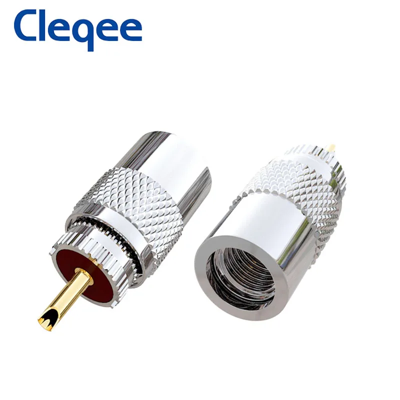 Cleqee 10 шт. UHF штекер PL259 разъем для припоя с редуктором коаксиального кабеля RG8 RG213
