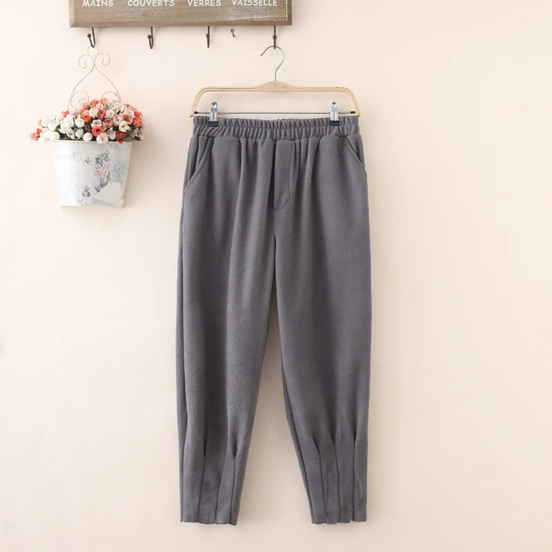 Женские шаровары осенне зимнего размера плюс шерстяные брюки до щиколотки