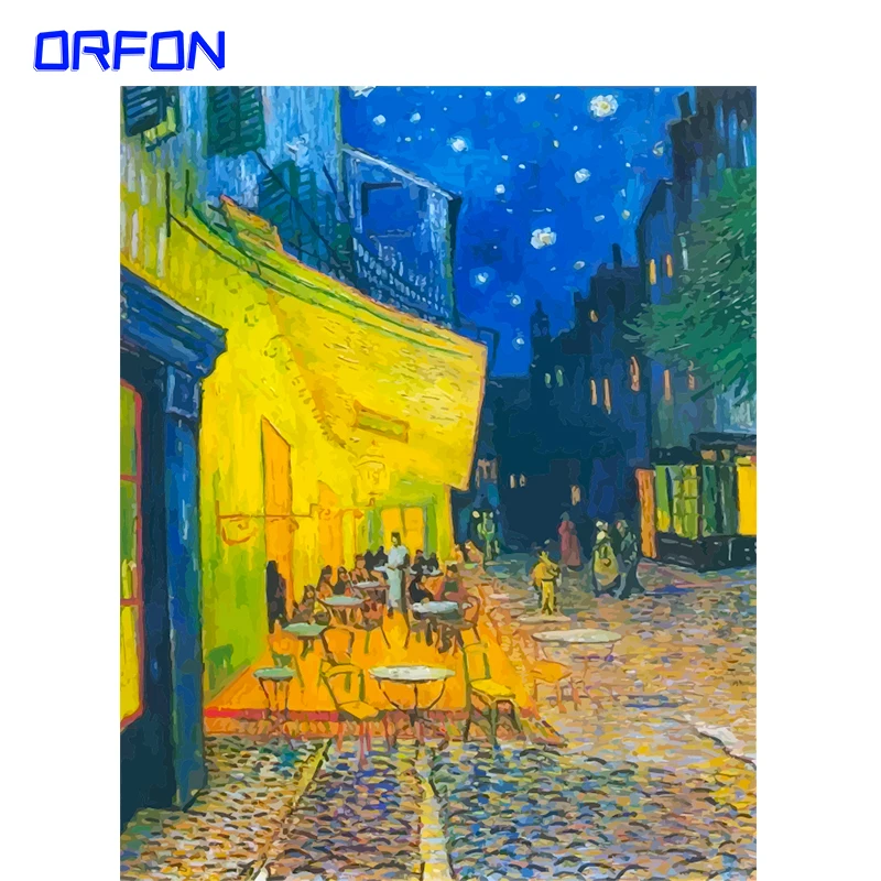 Набор для рисования по номерам на холсте Ван Гога без рамки | Дом и сад