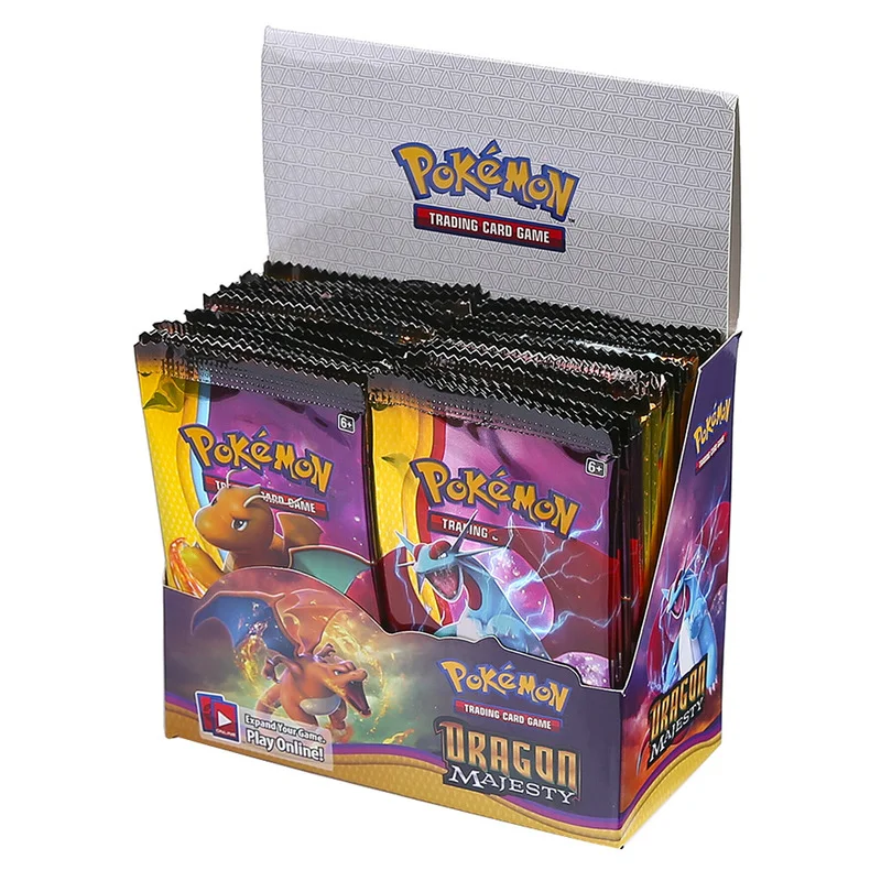 

Anime Pokemon 324Pcs Game Collection Card TCG Sun & Moon Dragon Majesty Booster Box Collectible Trading Cards kids toys gift