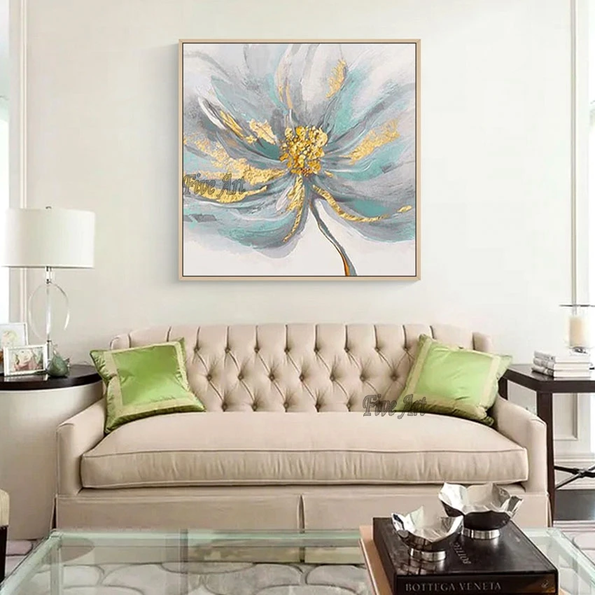 

Unframed High Quality Abstract Large Flower Painting Home Decoration Piece Canvas Art Modern Wall Picture For Restaurant