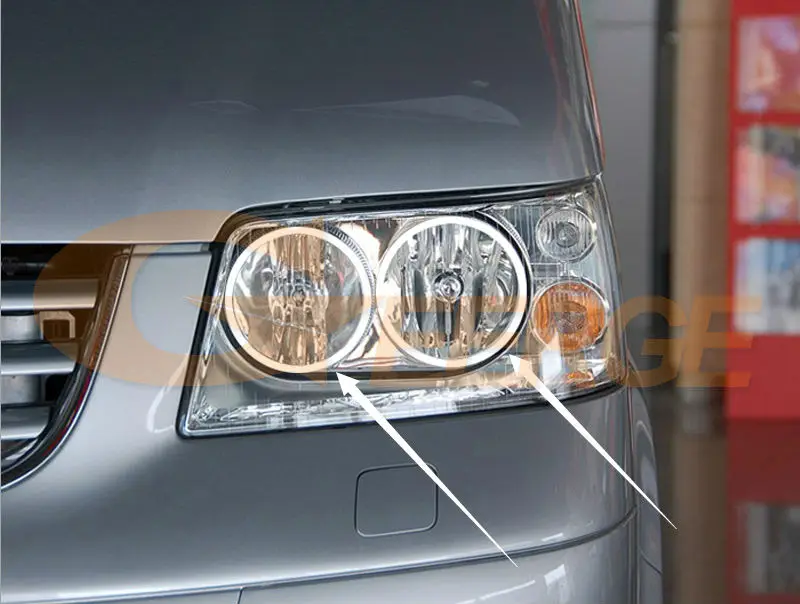 Для Volkswagen VW Multivan T5 2003 2009 ультра яркий SMD СВЕТОДИОДНЫЙ ангельские глазки набор