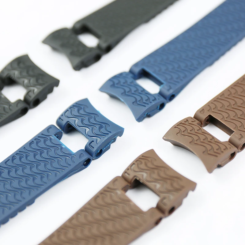 Watch Accessories Men's Waterproof Rubber Strap Suitable for Athens Ulysse Nardin Arc Interface Ms Sports Silicone Strap 22mm